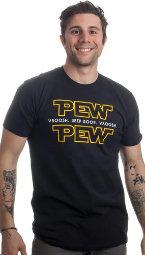 Miniatura 2 de Pew Pew Wars Divertida ciencia ficción espacial Star Noises Science for Geek Men Women T-Shirt