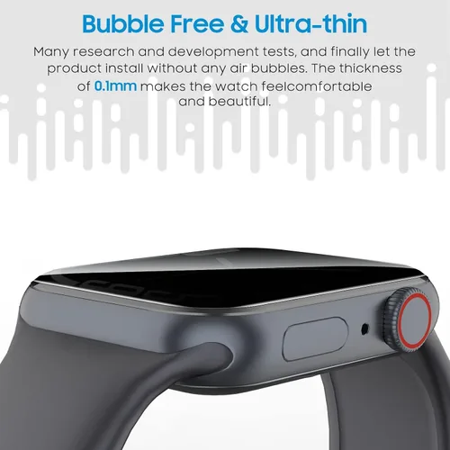 Miniatura 7 de UniqueMe Paquete de 6 protectores de pantalla de privacidad de TPU compatibles con Apple Watch de 1.575 pulgadas, película flexible mejorada