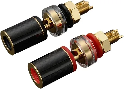 Miniatura 2 de Viborg 4 postes de enlace de altavoz de alta fidelidad BP604G chapado en oro puro de cobre de alta gama terminales de enchufe banana con bloqueo