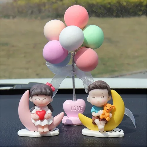 Miniatura 6 de Decoración de globos de muñeca de acción para parejas de caricaturas, decoración de automóvil, lindas parejas de dibujos animados, pareja de dibujos