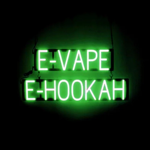 Miniatura 57 de SpellBrite Cartel E-JUICE Señalización de tienda de humo con aspecto de neón, luces LED azules 22.3 x 6.3 pulgadas