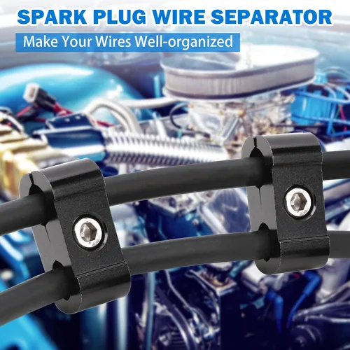 Miniatura 4 de 12 piezas de separador divisor de cable de bujía de motor de automóvil para cables de bujía de 8 mm, 9 mm, 10 mm Sujetadores de cable de encendido