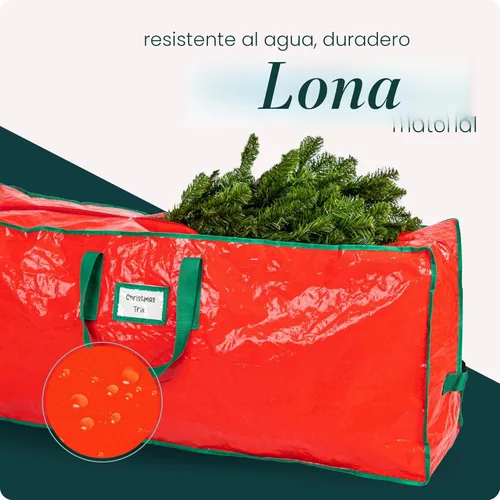 Miniatura 4 de Bolsa de almacenamiento para árbol artificial de Navidad, de gran capacidad Rojo