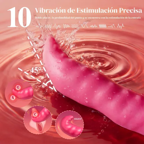 Miniatura 4 de Vibrador de juguetes sexuales para adultos, consolador – Vibrador de ondulación profunda y placer prolongado con acción de lengua lamiendo, con 10