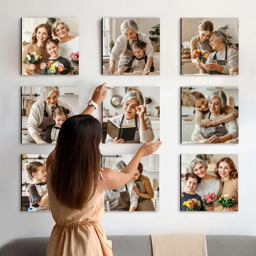 Miniatura 2 de Azulejos de fotos personalizados, marcos de fotos personalizados para pegar en la pared, marcos de fotos, collage de decoración de pared, imagen