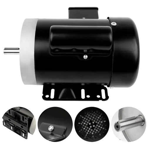 Miniatura 5 de 1 HP Motor eléctrico de uso general monofásico Motor 3450 RPM 115/230V 11.2/5.6A 56C Marco TEFC CW/CCW