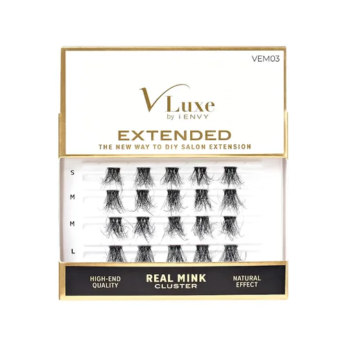 Miniatura 13 de VLuxe by iEnvy Extended Collection: Kit de iniciación de extensión de pestañas con 10 pares de alargamiento natural, aplicador y unión y sello