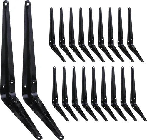 Miniatura 17 de HEART ART Paquete de 10 soportes de estante de 10 pulgadas, soportes de estante resistentes, soportes flotantes en L, soportes de estante de metal