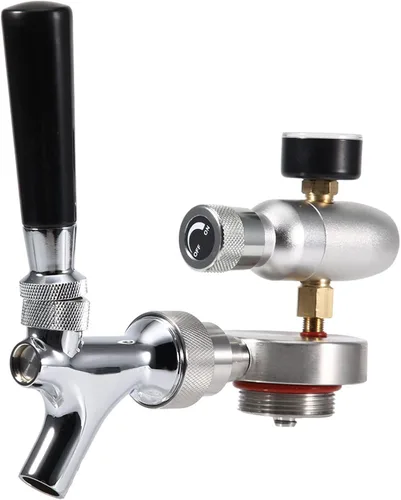 Kit dispensador de grifo de lanza de cerveza de acero inoxidable para mini cultivador de barril de 2L/3.6L/4L con sellado premium, conexión rápida