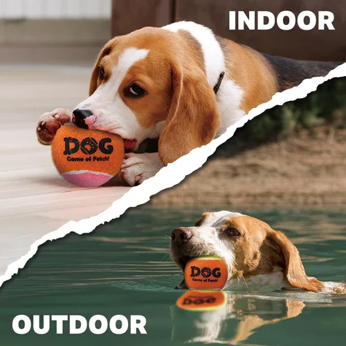Miniatura 6 de AMA SPORT Pelotas de tenis chirriantes para perros de 2.0 pulgadas, pelotas de tenis para perros pequeños para lanzar y buscar, juguetes