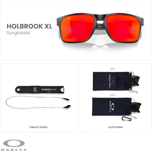 Miniatura 2 de OAKLEY Holbrook XL OO9417 Square Sunglasses For Men+ Bundle Accessory Leash Kit, Microfiber Pouch