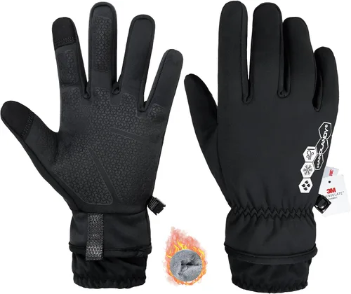 Miniatura 11 de HANDLANDY Winter Work Gloves, 3M Thinsulate Waterproof Insulated Glove for Men Women Rosa