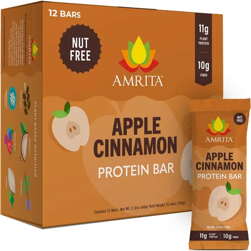 Miniatura 13 de Amrita Pack Variado Sin Frutos Secos de Barras de Proteína Veganas (Paquete de 12 x 3) Barra de Proteína a Base de Plantas de 11g a 12g Sin