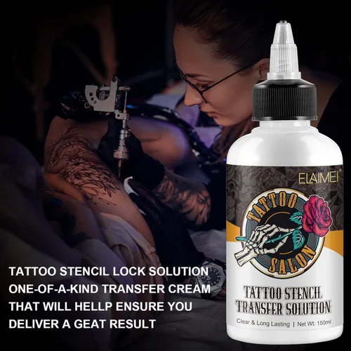 Miniatura 8 de Gel de transferencia de plantillas de tatuaje, crema mágica para plantillas, solución de aplicación de tatuaje para plantillas de máquinas de papel