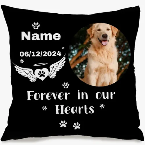 Miniatura 6 de Single Photo Custom Pillow Cover with Personalized Text Turning Your Memory into a Beautiful Throw Pillow and Making it a Touching Gift Choice for