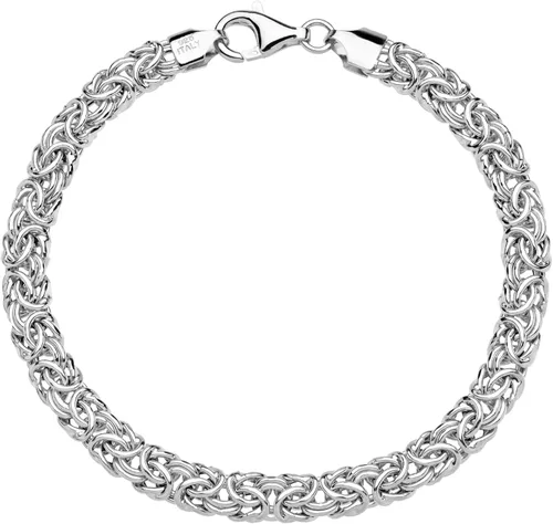 Miniatura 2 de Miabella Italian 925 Sterling Silver Byzantine Bracelet for Women, Handmade in Italy