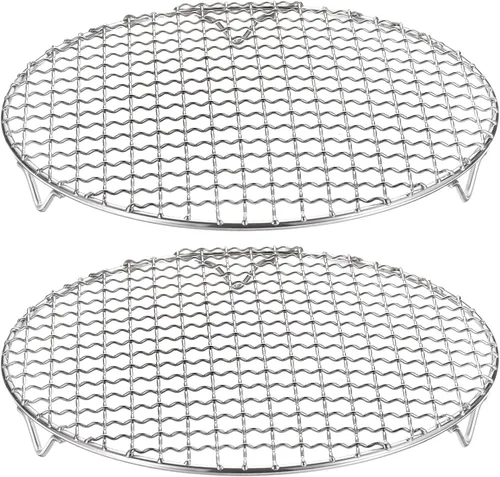 Miniatura 44 de HARFINGTON Rejilla Redonda de Cocina de 6.5 Pulgadas de Acero Inoxidable 201 con Alambre Cruzado para Barbacoa, Parrilla, Cocina, Horneado, Ahumado