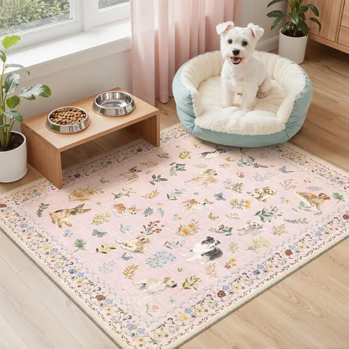Miniatura 155 de Soalmost Alfombras de Área de 9x12 para Sala de Estar, Alfombras Vintage Antideslizantes Lavables a Máquina, Alfombra Grande Ligera de Pelo Bajo