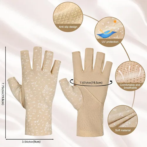 Miniatura 2 de ONESING 3-4 Pairs Sun Gloves for Women UV Protection Driving Gloves Non Slip Summer Sun Protection Gloves for Women Outdoor