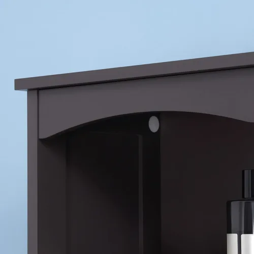 Miniatura 7 de HOMCOM Armario de almacenamiento para baño, unidad de almacenamiento de baño independiente, torre alta de lino con estantes y cajón de 3 niveles