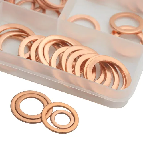Miniatura 6 de 180 Uds 15 Tipos Arandelas de sellado de cobre Junta plana de cobre Junta de sellado de aceite Caja de arandelas M5 M6 M8 M10 M12 M14 M16 M20