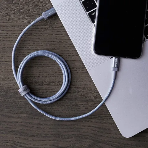 Miniatura 6 de Amazon Basics Cable de carga trenzado de nailon USB-C a Lightning de carga rápida con certificación MFi para iPhone y iPad de Apple, 3 pies, gris