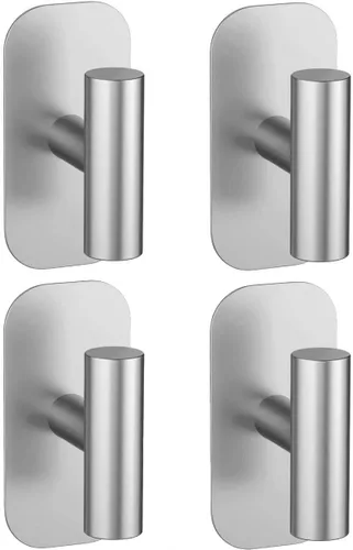Miniatura 7 de Ganchos adhesivos para toallas para ducha, ganchos de baño resistentes al agua, perchas adhesivas montadas en la pared para Negro