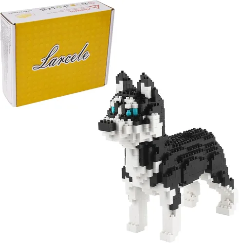 Miniatura 14 de Larcele Juego de Bloques de Construcción de Perro Micro, Kit de Ladrillos de Juguete de Construcción Mini para Mascotas, 950 Piezas KLJM-02