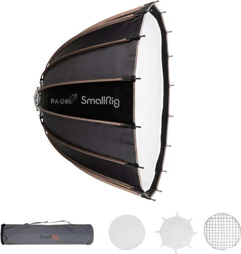 Miniatura 8 de SMALLRIG Caja de luz parabólica de liberación rápida, caja de luz parabólica, compatible con SmallRig RC 120D/RC 120B/RC 220D/RC220B y otras luces