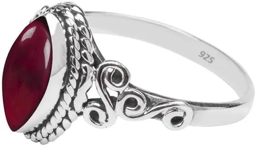 Miniatura 36 de Anillo de plata de ley 925 con piedras preciosas para mujeres y niñas, hecho a mano, anillo de promesa de piedras preciosas naturales, regalo