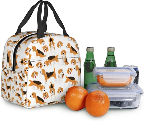Miniatura 8 de Beagle - Bolsa de almuerzo para perros, aislada, resistente al agua, reutilizable, para viajes de picnic