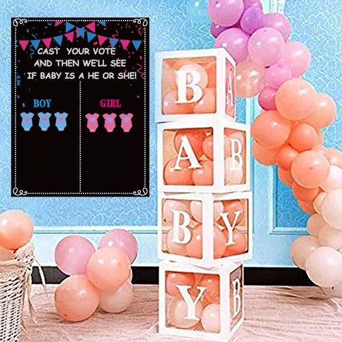 Miniatura 6 de MISS FANTASY Decoraciones de revelación de género – 54 juegos de revelación de género para votar ideas de revelación de género para niños o niñas