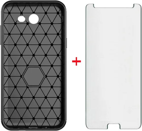 Miniatura 3 de Asuwish Funda de teléfono para Samsung Galaxy J7 Prime 2017 J 7 Skypro Sky Pro J7V V S727VL con protector de pantalla de vidrio templado y celda