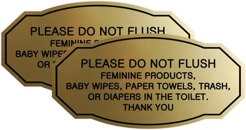 Miniatura 13 de Signs ByLITA Letrero de etiqueta victoriana Please Do Not Flush (Lt Gray), pequeño, 1 paquete Gris claro