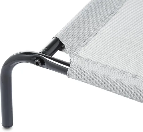 Miniatura 4 de Amazon Basics Cama elevada transpirable y refrescante para perros con marco de metal para perros grandes, 51 x 31 x 8 pulgadas, color gris