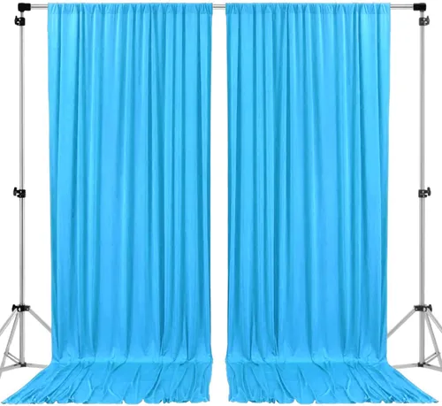 Miniatura 13 de AK TRADING CO. Cortinas de telón de fondo de poliéster IFR de 10 pies x 8 pies con bolsillos para varillas - Cortinas para decoración de ventana