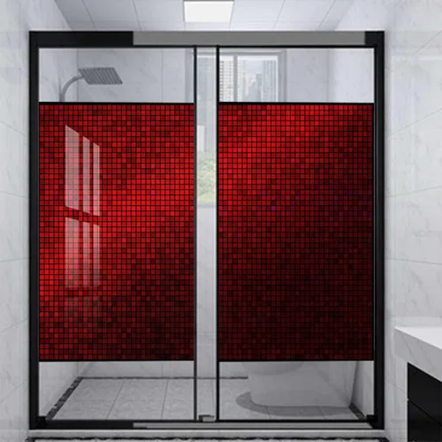 Miniatura 9 de Película de privacidad para ventana color crema azul, calcomanías para ventanas manchadas, adhesivo estático para ventana, adhesivo decorativo