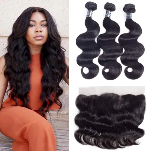 Miniatura 19 de Amella 3 paquetes de 3 mechones de cabello virgen brasileño ondulado (8, 10, 12 pulgadas), negro natural) 8A, 100% sin procesar, cabello humano