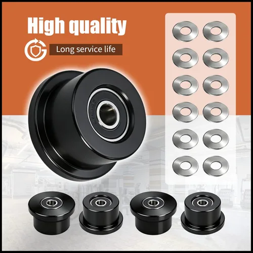 Miniatura 6 de Qty.4 Ruedas mecanizadas/rodillos compatibles con reemplazo total de gimnasio, se adapta a los modelos 1000, 1100, 1400, 1500, 1600, 1700, 1800