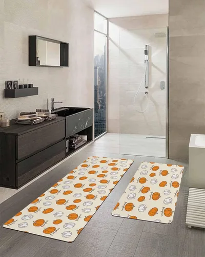 Miniatura 2 de Tapete de baño para bañera, antideslizante, de secado rápido y absorbente, de tierra de diatomeas, para fregadero de cocina, lavable, color naranja