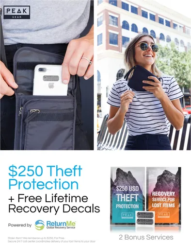 Miniatura 3 de Peak Gear RFID Travel Pouch with Theft Protection and Lost & Found Service
