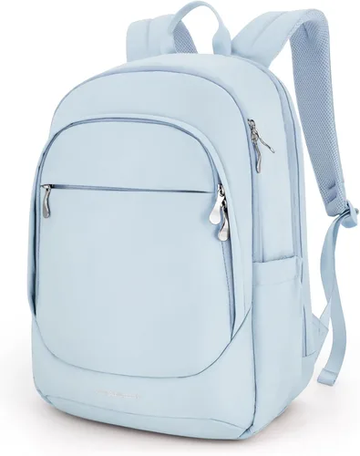 Miniatura 16 de LIGHT FLIGHT Mochila de viaje para laptop para mujer, mochila de 15.6 pulgadas con orificio de carga USB, resistente al agua, mochila negra de gran