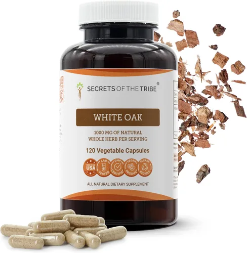 Miniatura 6 de Secrets of the Tribe Roble Blanco 60 Cápsulas, 1000 mg, Roble Blanco (Quercus alba) Corteza Seca (60 Cápsulas)
