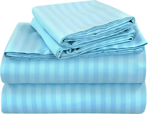 Miniatura 12 de ROYALE LINENS Juego de 4 sábanas King - Ropa de cama de microfibra cepillada suave de 1800 hilos - 1 sábana ajustada y 1 sábana lisa, 2 fundas