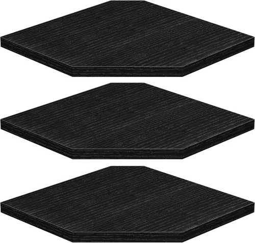 Estante esquinero para montaje en pared, estantes de esquina flotantes, juego de 3 estantes de pared esquineros, estantes de almacenamiento de pared