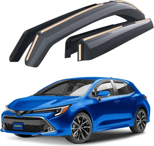 Miniatura 12 de Goodyear - Deflectores de ventana de canal irrompibles para Honda Civic 2016-2021 Sedan, protectores para la lluvia, viseras para la ventana