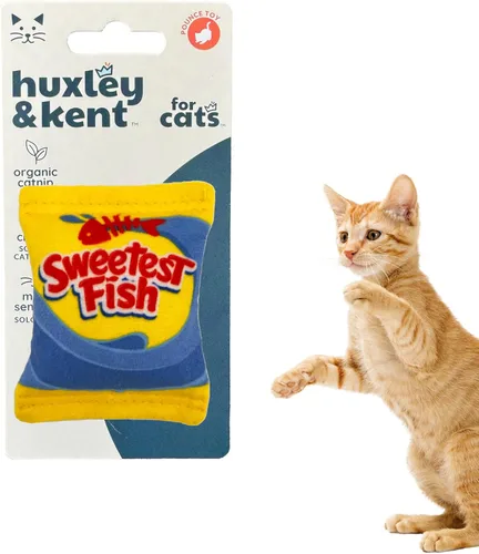Miniatura 13 de Huxley & Kent Juguete de Peluche para Gatos - Juguete Interactivo de Hierba Gatera para Gatos y Gatitos - Suave con Crujido y Hierba Gatera
