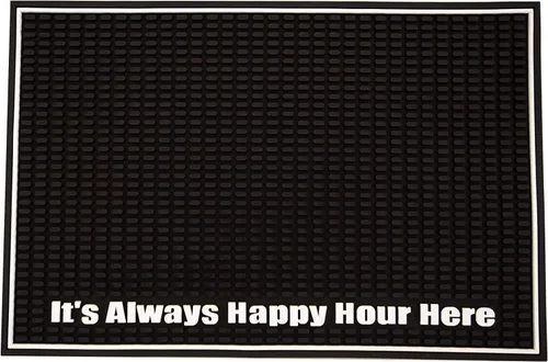 Highball & Chaser Tapete de barra personalizado de alta calidad de 18 x 12 pulgadas de grosor, duradero y elegante, para derrames, café, bares,