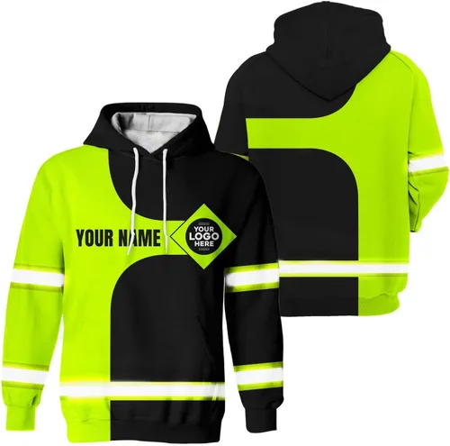 Miniatura 38 de Empresa, Equipo Uniforme Camisa de Alta Visibilidad para Hombres Camisa de Seguridad Logotipo Personalizado Nombre con Cintas Reflectantes AMZ02