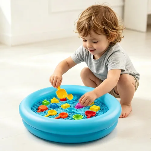Miniatura 6 de CALIDAKA Pequeñas piscinas inflables inflables para niños, inflables para niños, pequeñas piscinas inflables al aire libre (azul)